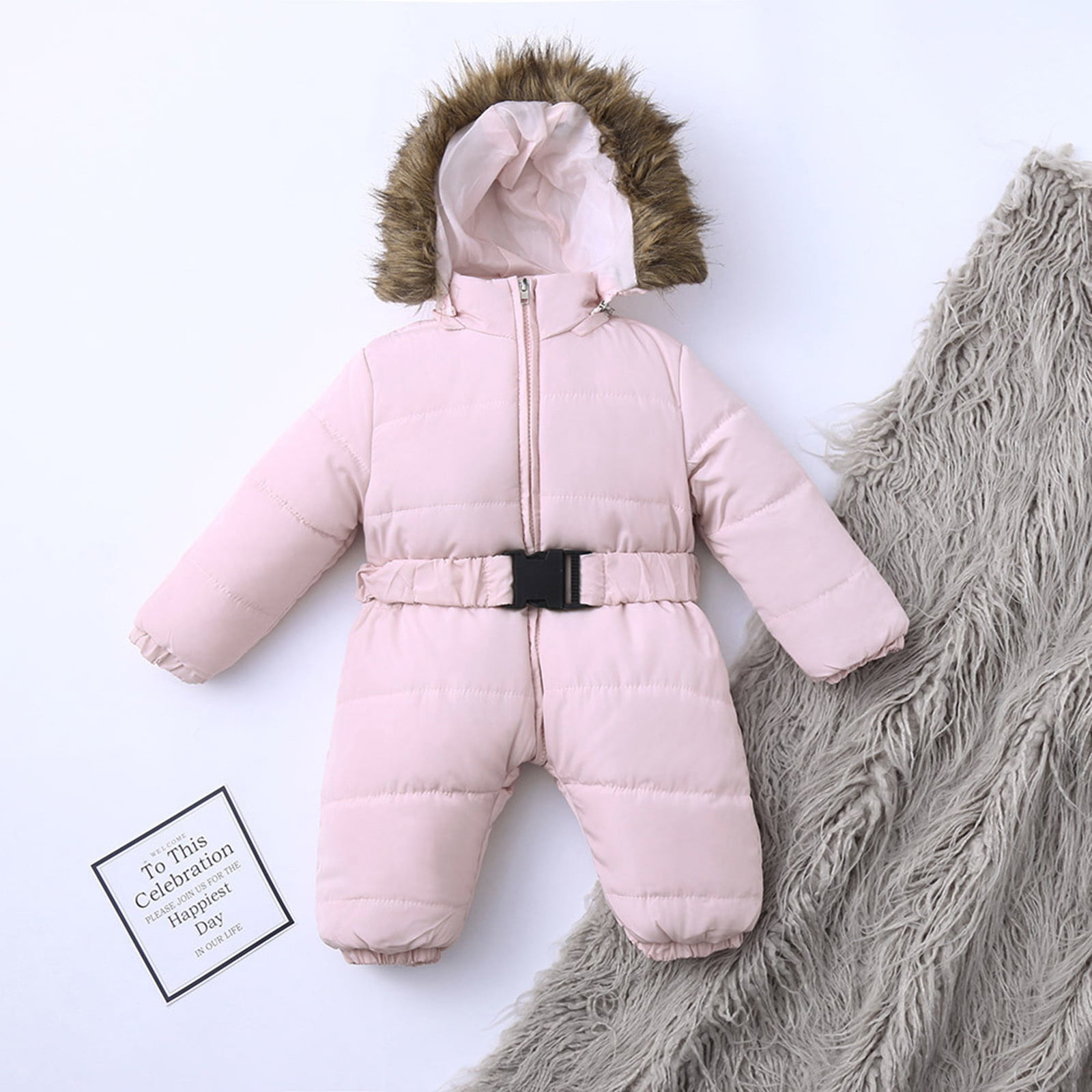 LIhncine Baby Jacket Snowsuit Girls Hooded Jumpsuit Girls Snow for Kids