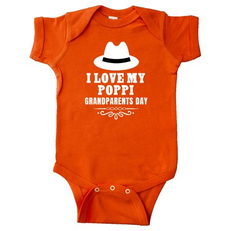 

Inktastic Grandparents Day I Love My Poppi Gift Baby Boy or Baby Girl Bodysuit