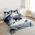 thumbnail image 3 of Manfei Wildlife Animal Bear Full Size Comforter Sets,Rustic Snow Pine Bedding Comforter Set,Country Western Farmhouse Bedding Sets For Boys,Ultra Soft Home Decor Reversible,3pcs, 3 of 8
