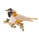 thumbnail image 1 of Broche de pájaro esmaltado de aleación con forma de animal, joyería para mujer Blanco negro, 1 of 5