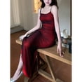 thumbnail image 5 of Women’s Bodycon Mesh Strap Mini Dress Sleeveless Cocktail Party Clubwear Evening Outfit, 5 of 6