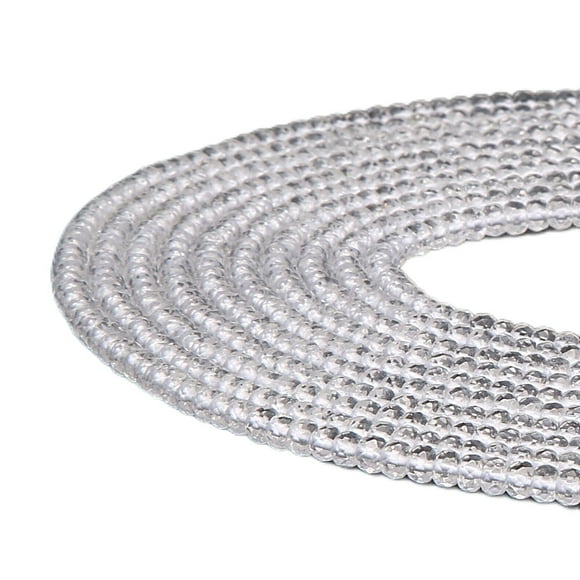 BRCbeads Perles Lâches en Cristal Naturel Clair Rondelle Facettée 5x8mm Environ 15,5 Pouces 80 Pcs 1 Brin par Sac pour Fabrication de Bijoux