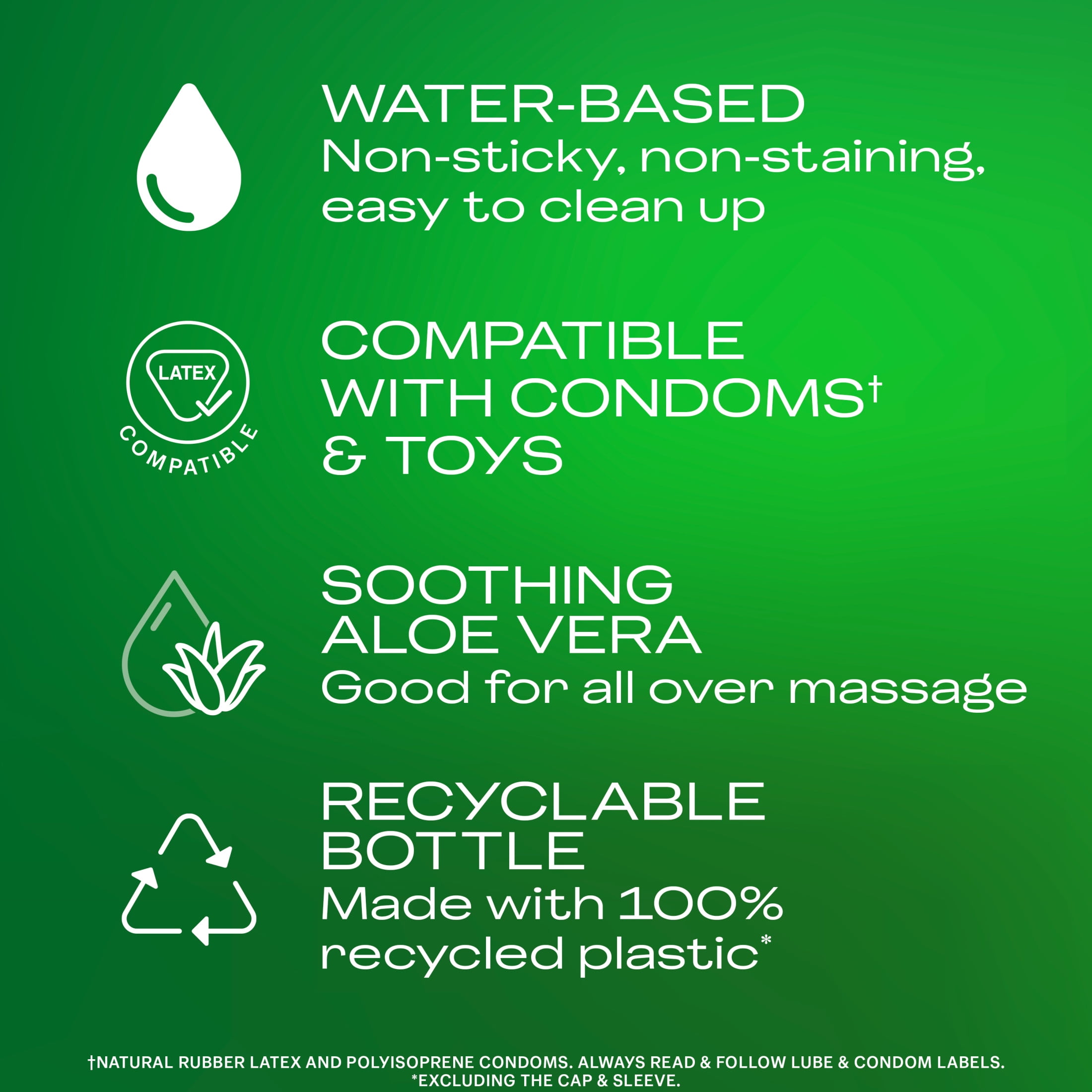 Durex Touch & Play Water Based Personal Lubricant for Sex, Massage & Pleasure, Aloe Vera, 6.76 fl oz