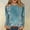 Blue, variant on BLTIBY Sweatshirts for Women Autumn Long Sleeve Round Neck Printed Pullover Shirts Tunic Tops Fashion Casual Loose Army Green XXL