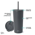thumbnail image 2 of Vaso aislante moderno, sencillo, con tapa y pajita, 500 ml, 2 of 6