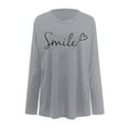 thumbnail image 4 of ZXLBBD Women's Pure Color Round Neck Long Sleeve Top Casual Outdoor Relaxed Fit Daily Wear, 4 of 4