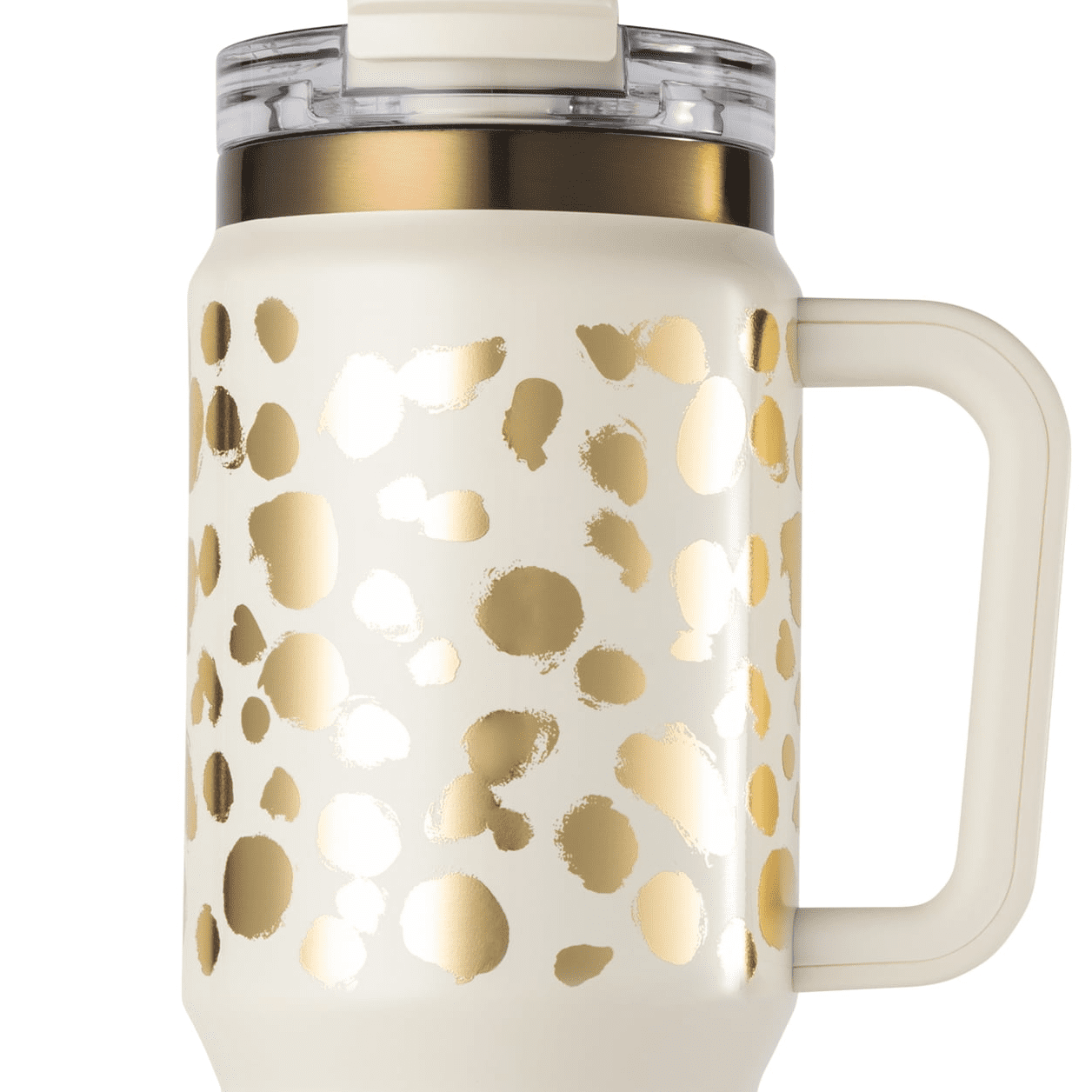Cream & Gold Dots