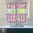 thumbnail image 3 of Kitchen Curtains 24 Inch Short - 3 Panel Set, Cute Cow Print Farmhouse Curtains, Rod Pocket, 100% Polyester for Rustic Farm, Kitchen, Cafe, Living Room, Easy Wash, 3 of 6