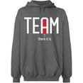 thumbnail image 2 of OXI Hoodie Sweatshirt - Team There It is, Basic Casual Hoodie for Men's and Women Fleece Hoodie Long Sleeve - Graphite Heather Medium, 2 of 3