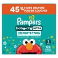 thumbnail image 1 of Pampers Baby Dry Ultra Diapers, Size 1 (8-14 lbs), Absorbent Disposable Diapers, 1 of 26
