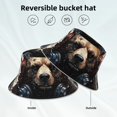 thumbnail image 2 of Balery Urban Bear With Headphones Sombreros para el sol para hombre y mujer, sombrero de pescador con UPF 50+, 2 of 6