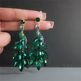 thumbnail image 4 of Vintage Peacock Dangle Earrings for Women 14K Gold Plated Green Crystal Feather Peafowl Statement Drop Dangling Stud Earring Boho Exaggerated Birthday Holiday Jewelry Gifts, 4 of 12