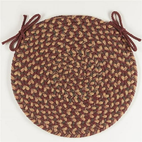 Rhody Rug CD46A015X015 15 in. Camden Garnet Tweed Chair Pad