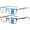 Blue Brown, variant on UYWZQ-2 Pack Progressive Multifocus Reading Glasses Men and Women Computer Blue Light Blocking Anti Eyestrain Readers