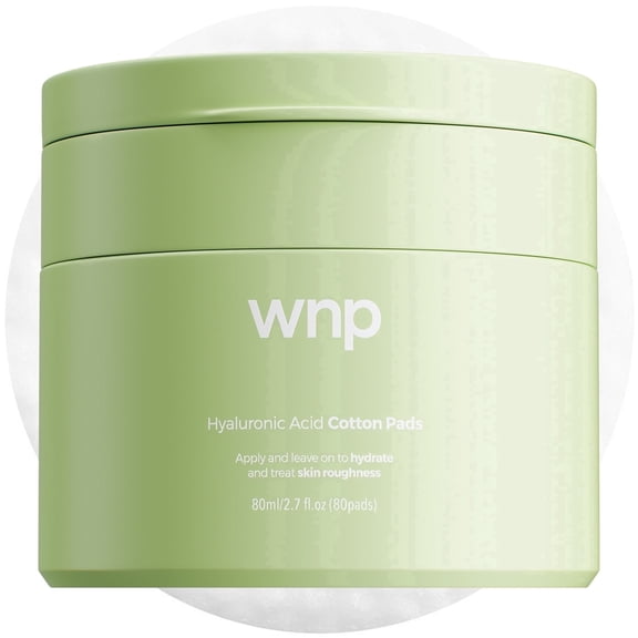 WNP Hyaluronic Acid Toner Pads – 5D Hydration, Soothing & Repair for Glowing, Bouncy Skin (80 Pads)