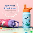 thumbnail image 3 of BOZ Kids Insulated Dino Water Bottle with Straw Lid - Two-Pack Bundle, Construction and Safari, Vacuum Double Wall Water Cup, Toddler Stainless Steel Water Bottle , Scratch-resistant 14 oz (414ml), 3 of 8