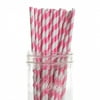 Dress My Cupcake Bubblegum Pink Striped Paper Straws, 25-Pack