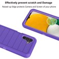 thumbnail image 6 of Galaxy A13 5G Cases, 3 in 1 Sturdy Phone Case for Samsung Galaxy A13 5G 6.5",Takfox Full-Body Shockproof Drop Protection Hybrid Bumper Rugged Rubber Cover Defend Matte Armor Phone Case -Purple, 6 of 9
