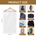 thumbnail image 3 of Tripumer 20 Pack Clear Plastic Clothes Covers Plastic Garment Bag 23.6x47.2 inch Dry Cleaning Hanging Dust Proof Garment Bags for Long Dresses Skirt Coat Suit Shirt Jacket, 3 of 5