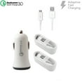 thumbnail image 1 of Adaptive Fast Charger Kit Compatible with Lenovo Phab 2 Pro Devices-[Car Charger+5 FT Micro USB Cable]-AFC uses Dual voltages for up to 50% Faster Charging!-White, 1 of 9