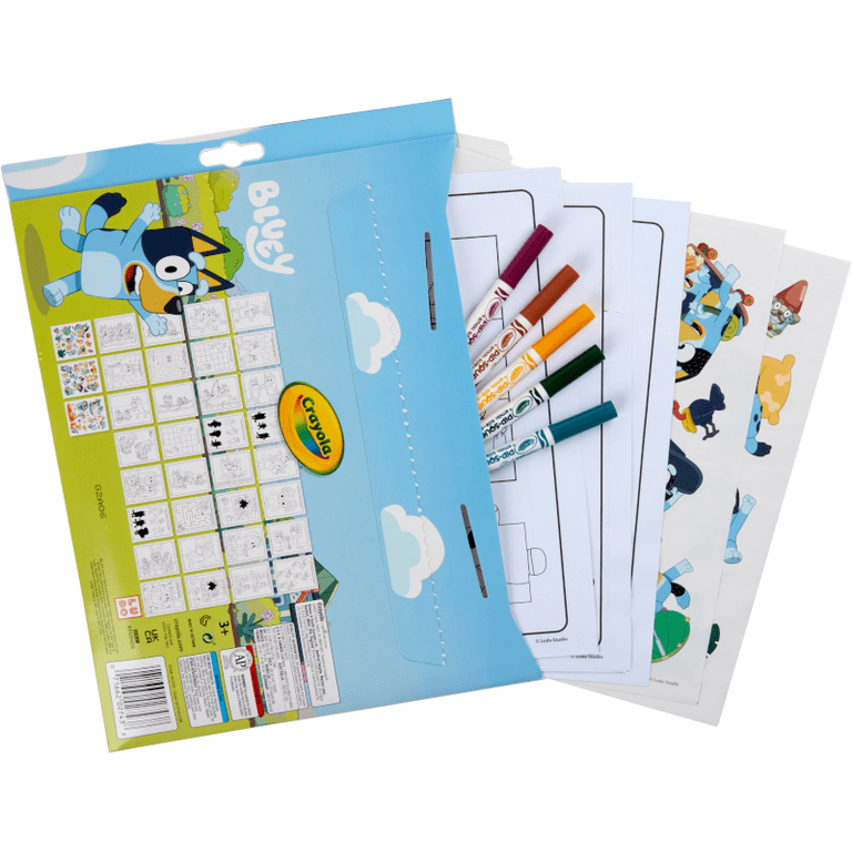 Crayola Bluey Carry Along Color & Sticker Activity Set with