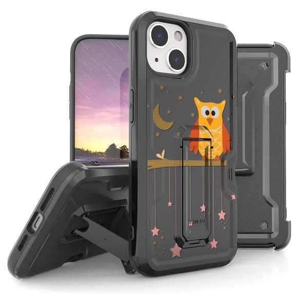 Armor Kombo Holster Rugged Cover Designed For Apple iphone 13 Mini 5.4" Case Black/Black
