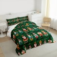 thumbnail image 4 of Manfei Retro Christmas Nutcraker Bedding Comforter Set,Happy New Year Twin Comforter Sets,Green Red White Bedding Set For Teens,Ultra Soft Home Decor Reversible,2pcs, 4 of 9