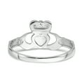 thumbnail image 6 of Finest Gold 14K White Gold Ladies Claddagh Ring, Size 6, 6 of 7