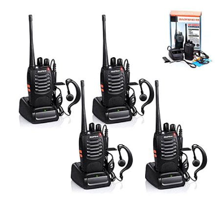 BAOFENG 4pcs BF-888S Walkie Talkie with Built in LED Torch (Pack of