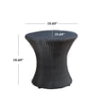 thumbnail image 3 of GDF Studio Skyline Outdoor Wicker Side Table, Black, 3 of 5