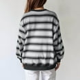 thumbnail image 5 of Sinpiling Crewneck Tops for Women Trendy Stripe Printed Long Sleeve Sweatshirts Ladies Casual Loose Comfy Going Out Tees Shirts Fall, 5 of 8