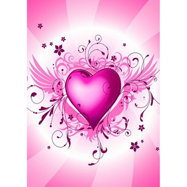 Taladro diamante pintura (DB6467) DIY amor corazón 5D mosaico completo redondo resina Kit 40x50cm rosa Hugtrwg Para estrenar