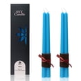 thumbnail image 2 of XINAOBAOLUO 11.8 inch Blue Christmas Candles Sticks Unscented Taper Candles Luxury Pack of 4, 2 of 7