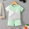 thumbnail image 2 of Baby Clothes Boy Toddler Summer Outfits Kids Printed Short Sleeved Sports 1t 2t 3t 4t 5t 6t Shorts Two Piece Set T-Shirt & 2, 2 of 6
