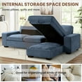 thumbnail image 4 of ASHOMELI 99'' Convertible Sectional Sofa,L Shaped Couch,Multi-Functional Reversible Sofa with USB and Type-C Charging Ports, Storage Space, Breathable Fabric, 4 of 8