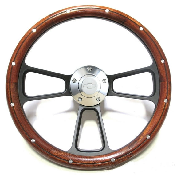 1964-1966 Chevy Bel Air, Impala, Chevy II Custom Wood Steering Wheel -Full Kit"