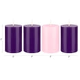 thumbnail image 2 of Mega Candles 4 pcs Unscented Christmas Advent Round Pillar Candle, Hand Poured Premium Wax Candles 2 Inch x 3 Inch, Holidays, Church, Decorations, Devotional, Celebration, Party & More, 2 of 4