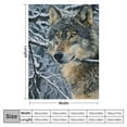 thumbnail image 4 of BCIIG   Silent Wolf Fleece Blanket for Bed,  Queen Size Winter Fleece Throw Blanket for Women, Men and Kids - Super Soft Plush Wolf Blanket Throw Animal Print Blanket, Blanket for Kids 50x60in, 4 of 6