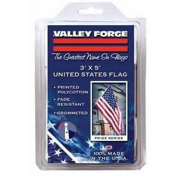 Valley Forge American Flag USS-1 Polyester Outdoor Flag - 36 in. H x 60 in. W