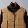 thumbnail image 5 of Uaswgudfs Women's Gray Quilted Vest, Sleeveless Crew Neck Casual Winter Puffer Gilet - Outerwear Yellow L, 5 of 9