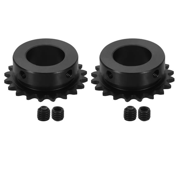 2Pack #25 Chain Roller Sprocket 20mm Bore 1/4" Pitch 20 Tooth with Set Screws