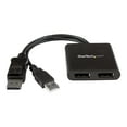 thumbnail image 1 of StarTech.com 2-Port Multi Monitor Adapter, DisplayPort 1.2 MST Hub, Dual 4K 30Hz or 1080p, USB Bus Powered, Video Splitter for Extended Desktop Mode on Windows Only, DP to 2x DP MST Hub - Multi Stream Transport (MSTDP122DP) - Video splitter - 2 x DisplayPort - desktop - for P/N: SV231DPU34K, 1 of 10