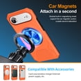 thumbnail image 4 of for iPhone Air Case, Hybrid Ultra Slim Shockproof Cover with 360° Rotating Alloy Ring Kickstand, Magnetic Drop Protective Stylish Design Case Cover for iPhone Air, Orange, 4 of 7