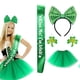 thumbnail image 1 of Saint Patrick Costume Set Shamrock Earrings,Bows Headband Mini Tutus Sash for Party Costume Irish Festival Accessories, 1 of 4