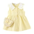 thumbnail image 3 of Dpytoraw Little Girl Collar Pattern Dress Sleeveless Sun Skirt Plaid Dress Thin Skirt With Bag Little Girl Dresses Size 12-18 Months, 3 of 3