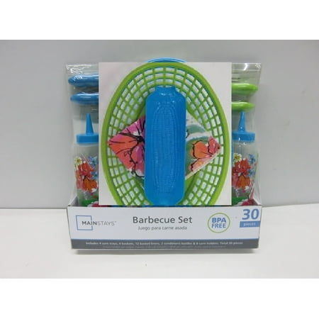 Mainstays Floral Barbecue Set, 30 Piece