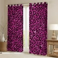 thumbnail image 3 of Feelyou Cheetah Leopard Print Black Out Curtains, Fuchsia Bling Art Curtains Pack of 2 (42x63 Each), Chic Polka Dot Abstract Bedroom Curtains, Window Curtains Bedroom Decor, 3 of 7
