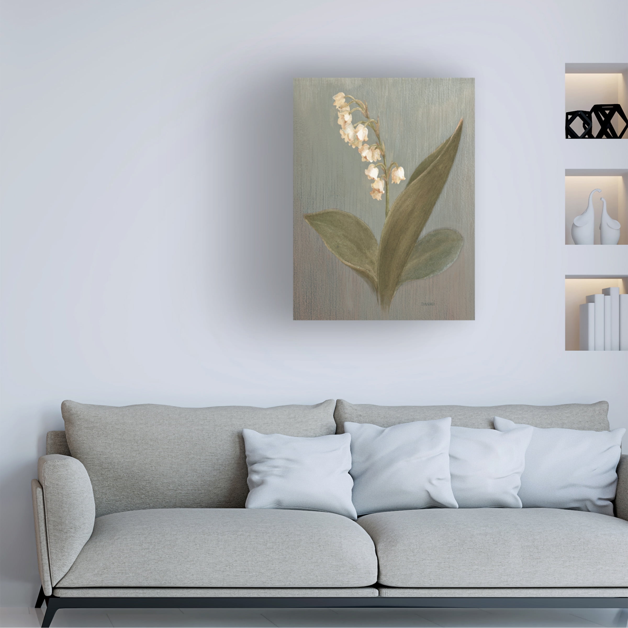Trademark Fine Art 'May Lily of the Valley Green' Canvas Art by Danhui Nai
