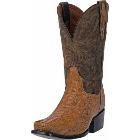 Dan Post - Dan Post Western Boots Mens 12" Yuma Ostrich Leg Saddle Tan