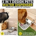 thumbnail image 3 of Automatic Water Dispenser for Dogs, 101oz Outdoor Dog Water Bowl, 304 Stainless Steel Water Feeder for Small to Large Pets, Large Livestock Waterer, Anti-Tipping, Water Auto-Fill, Easy to Clean, 3 of 7